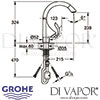 Grohe K4 Single-Lever Sink Mixer Kitchen Tap Dimensions